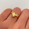 Anillo Troquel Pico Oro amarillo 18k / Talla 7 / 1,75 Gr / 4 mm