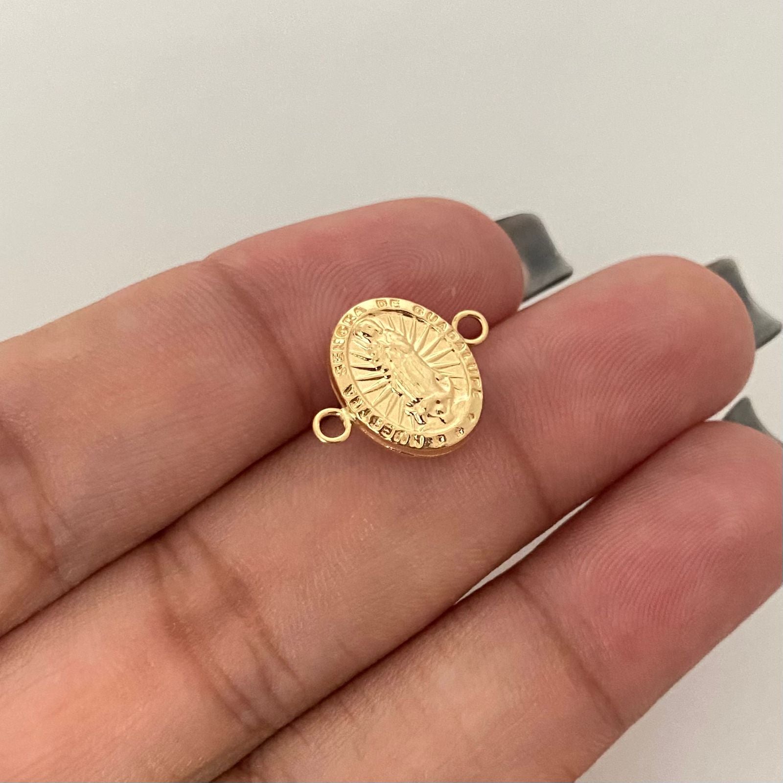 Herraje virgen guadalupe Oro amarillo 18k 0,8 Gr / 1,7 Cm