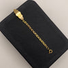 Pulso bebé tejido gota placa nube Oro amarillo 18k 1,27 Gr / 2,7 mm / 15 Cm Broche 0,20