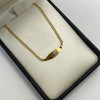 Pulso bebé aro seguidos placa ovalo  Oro amarillo 1,35 Gr / 1,5 mm / 15 Cm Broche 0,20