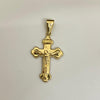 Dije cruz cristo fondo liso Oro amarillo 18k 1,6 Gr / 3,7 Cm