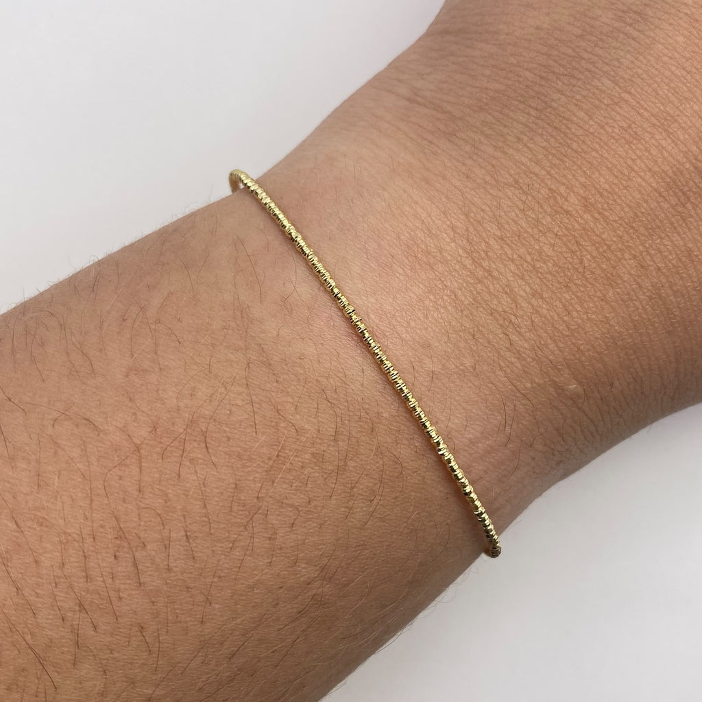 Aro It diamantado Oro amarillo 18k 2,18 Gr / 1,4 mm / 17,5 Cm