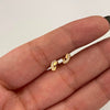 Topos Niña Maria Casting Blanco Oro amarillo 18k 0,9 Gr / 4,6 mm