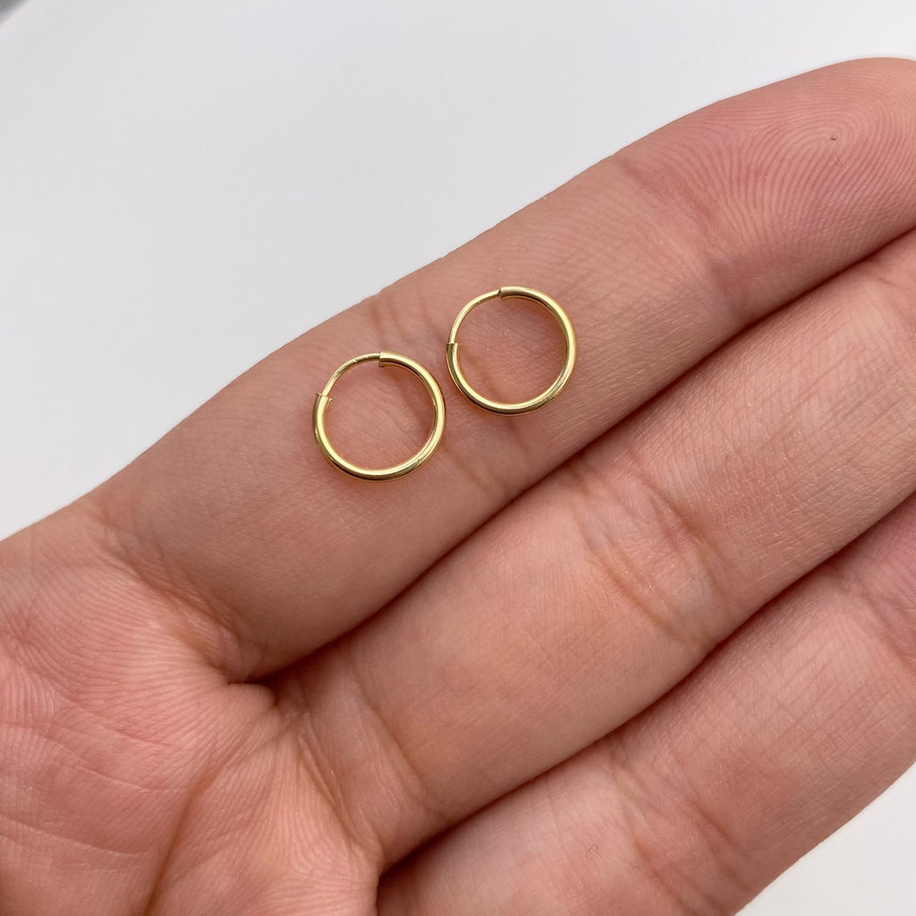 Candonga imperdible Oro amarillo 18k 0,35 Gr / 0,8 Cm