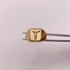 Anillo troquel cristo Oro amarillo 18k / Talla 10 / 2,9 Gr / 4,5 mm