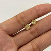 Topos trebol diamantado  Oro amarillo 18k 0,5 Gr / 7,0 mm