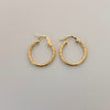 Candonga Diamantada Oro amarillo 18k 1,4 Gr / 2,1 Cm