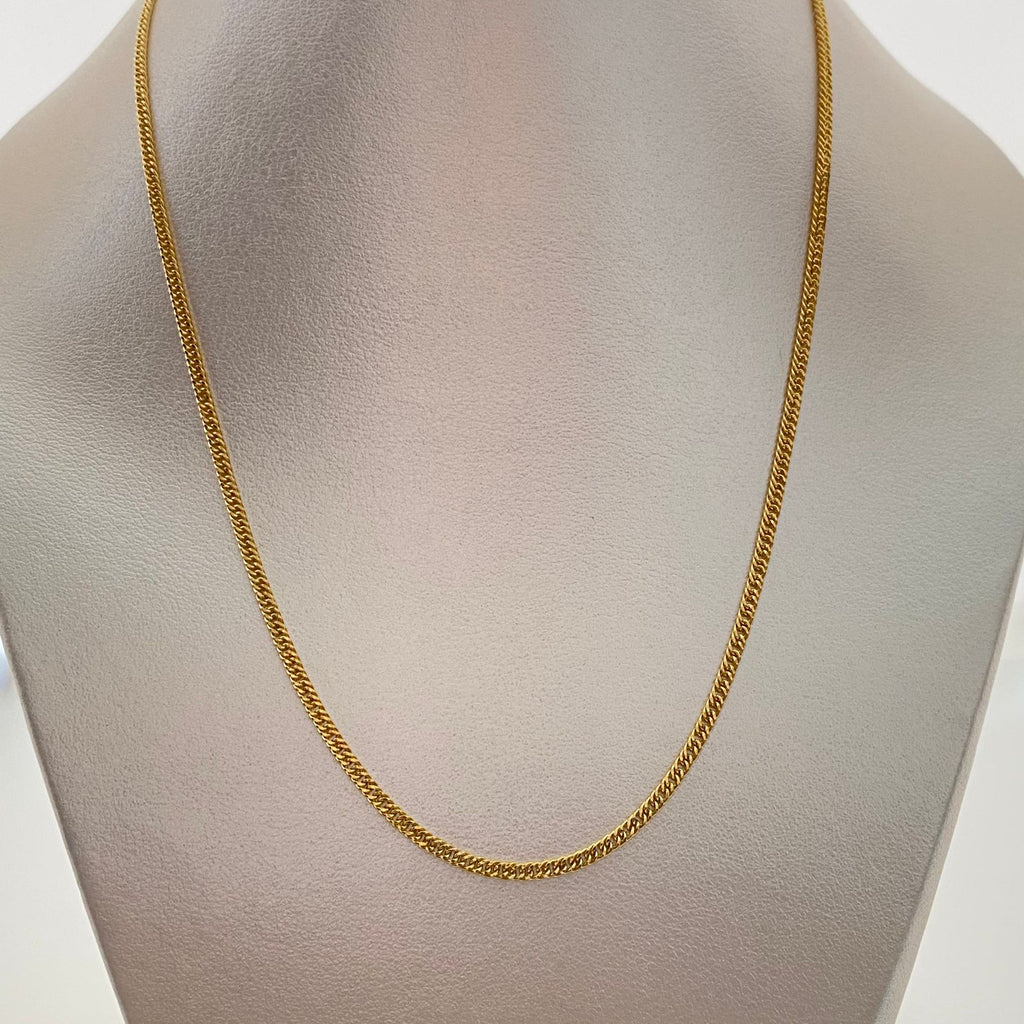 Cadena It Cubana especial plana Oro amarillo 18k +1 / 3,95 Gr / 2,1 mm / 60 Cm