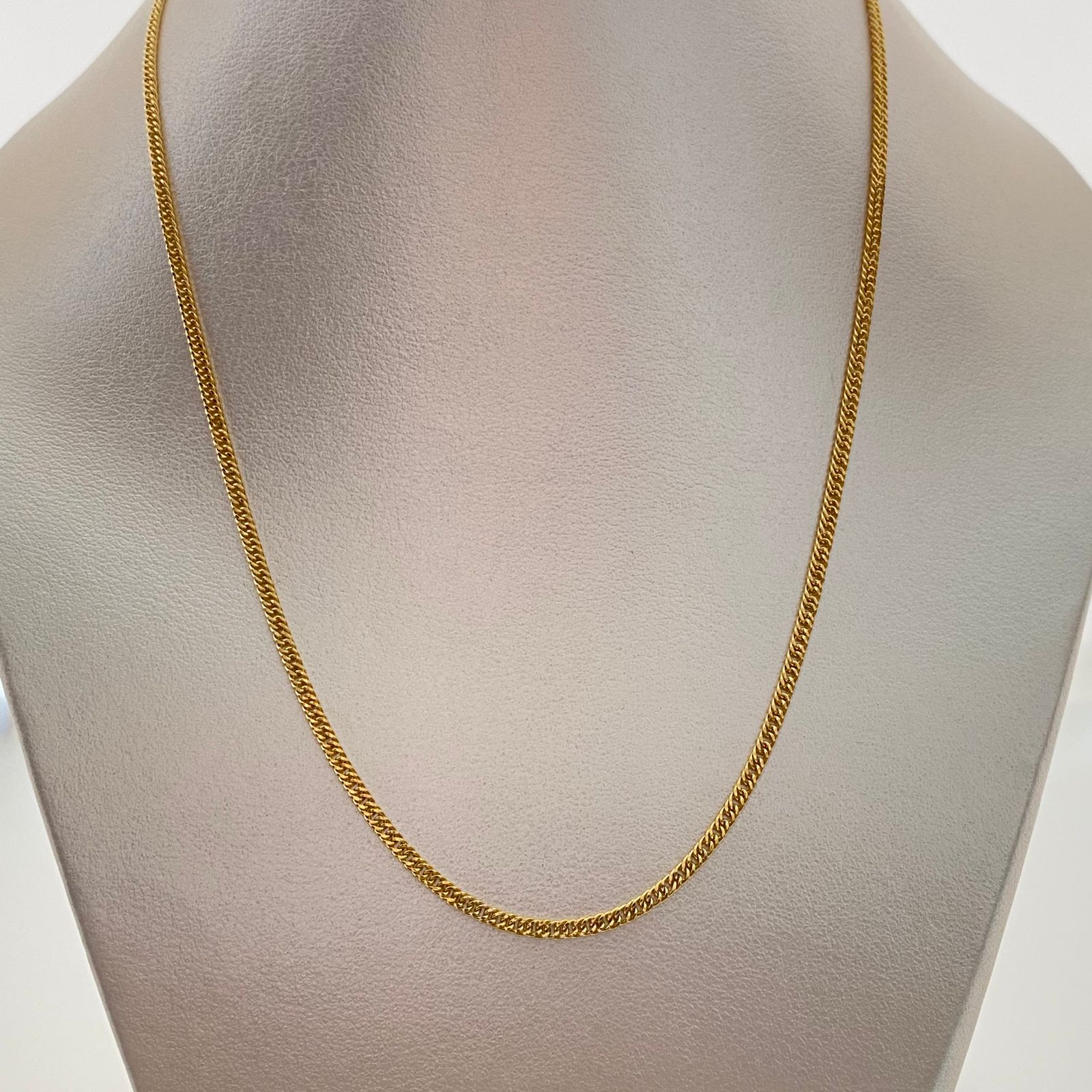 Cadena It Cubana especial plana Oro amarillo 18k +1 / 3,95 Gr / 2,1 mm / 60 Cm