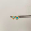 Topos Corazon Casting Turquesa Oro amarillo 18k 1,3 Gr / 7,8 mm