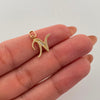 Dije Letra N Casting Oro amarillo 18k 0,9 Gr / 12,4 mm / 1,9 Cm