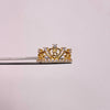 Anillo 15 Casting Blanco Oro amarillo 18k / Talla 7 / 2,65 Gr
