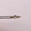 Anillo Solitario circon blanco Oro amarillo 18k / Talla 8 / 1,45 Gr / 1,5 mm