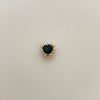 Dije Pasante Corazon Topasio y Diamantes Oro amarillo 18k 1 Gr / 9,4 mm / 0,8 Cm