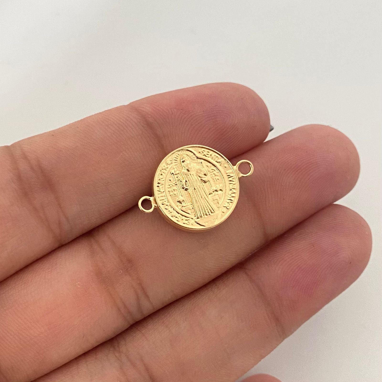 Herraje san benito Oro amarillo 18k 0,90 Gr / 2,0 Cm