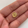 Herraje Letra I Diamantada Oro amarillo 18k 0,5 Gr / 1,1 Cm