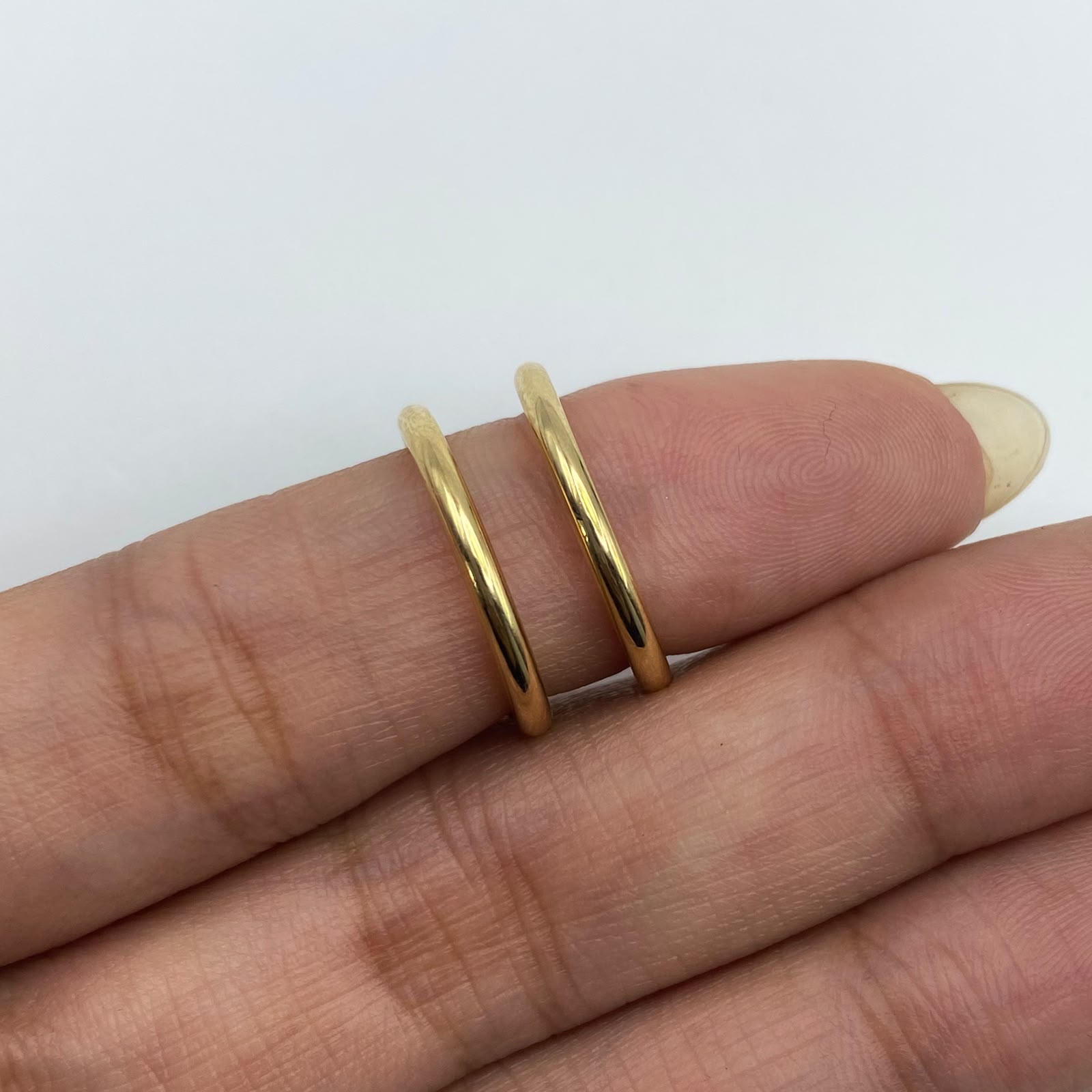 Candonga It delgada lisa Oro amarillo 18k 1,2 Gr / 2 Cm