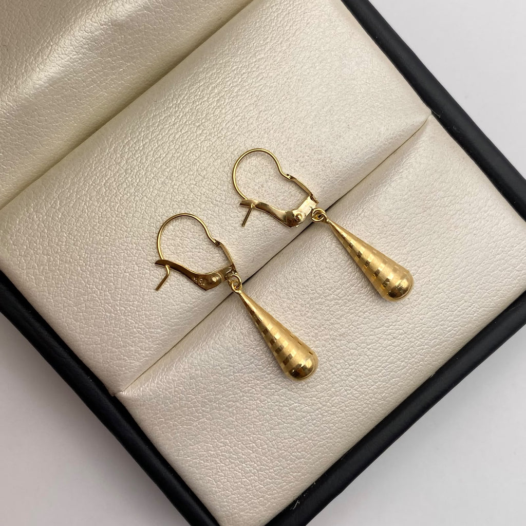 Candonga gota Oro amarillo 18k 0,7 Gr / 3 Cm