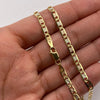 Cadena It Plana Diamantada Tres oros 18k 13 Gr / 3,5 mm / 60 Cm