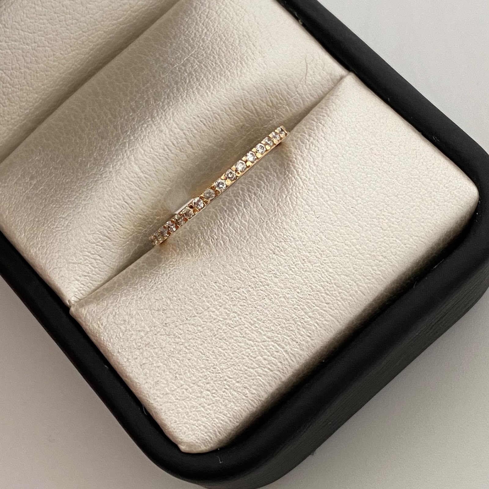 Anillo Churumbela Blanco Oro amarillo 18k / Talla 6 / 1,35 Gr / 1,3 mm