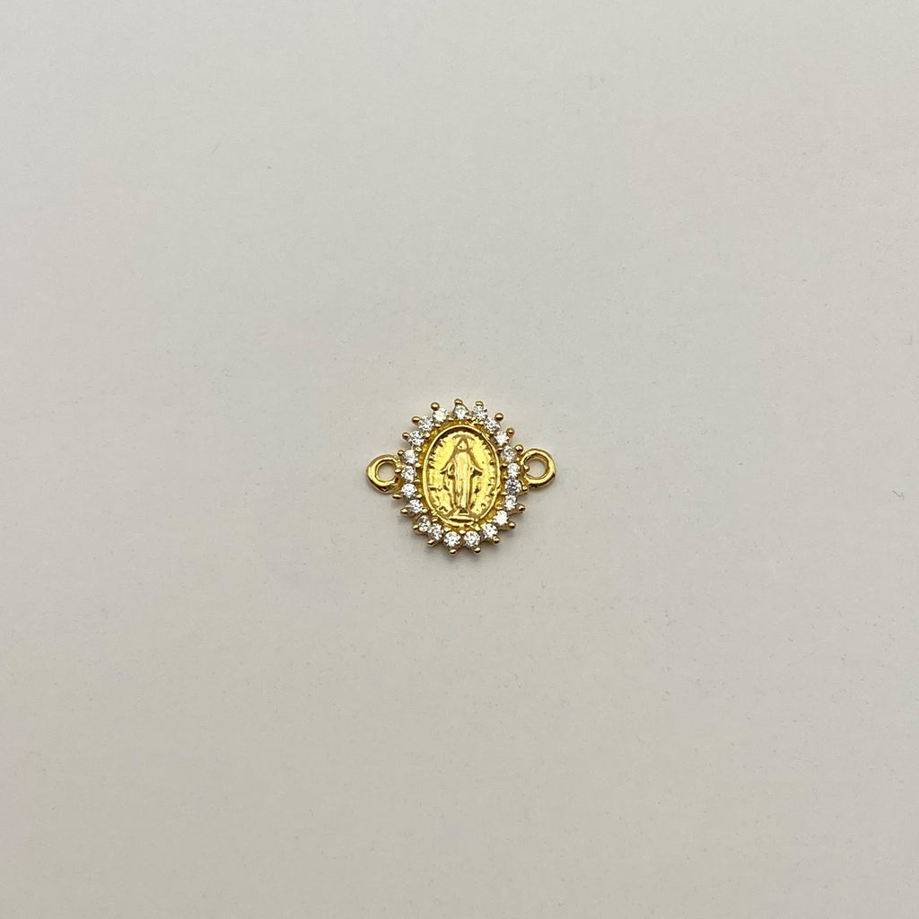 Herraje Virgen Milagrosa Casting Oro amarillo 18k 0,75 Gr / 1,3 Cm