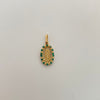 Dije Guadalupe ovalada casting verde Oro amarillo 18k 1,25 Gr / 9,2 mm / 2 Cm