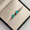 Topos Circon Azul Turquesa Oro amarillo 18k 1,6 Gr / 6,2 mm