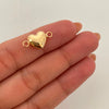 Herraje Corazon Inflado Oro amarillo 18k 0,75 Gr / 1,7 Cm