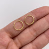 Candonga imperdible diamantada Oro amarillo 18k 0,59 Gr / 1,2 Cm