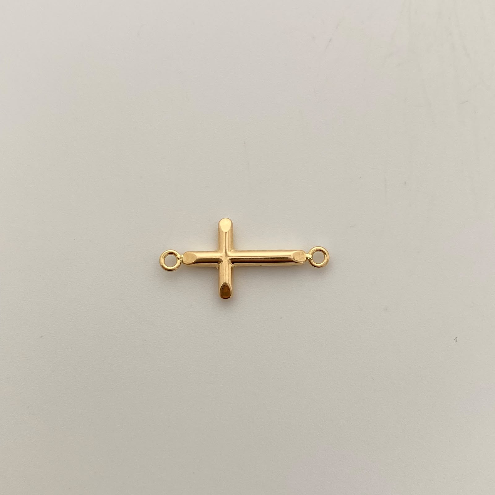 Herraje Cruz Tubular Oro amarillo 18k 0,55 Gr / 2,5 Cm