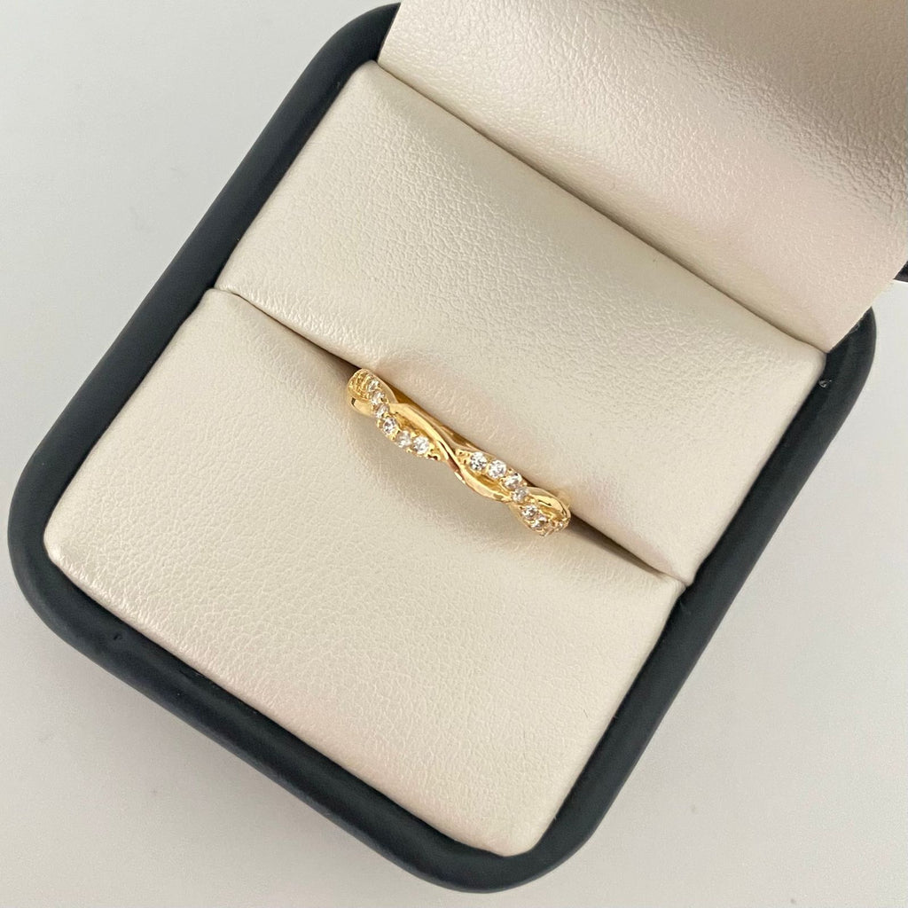 Anillo trenzado casting liso Oro amarillo 18k / Talla 5 3/4 / 1,75 Gr