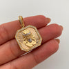 Dije Rostro Fondo Diamantado Oro amarillo y Oro blanco 18k 6,05 Gr / 20,9 mm / 3,1 Cm