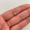 Dije Canutillo de Esmeralda Oro amarillo 18k 0,15 Gr / 2,4 mm / 1,1 Cm
