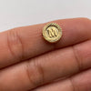 Herraje tambor letra m Oro amarillo 0,55 Gr / 1 Cm