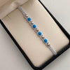 Pulsera tejida Bolas Diamantadas 5mm Oro blanco 18k 0,7 Gr