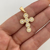 Dije cruz casting blanco  Oro amarillo 18k 2,6 Gr / 3 Cm