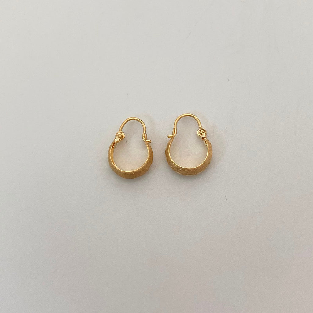 Candonga Matte Oro amarillo 18k 0,7 Gr / 1,3 Cm