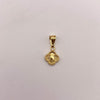 Dije trebol diamantado Oro amarillo 18k 0,5 Gr / 9,22 mm / 2 Cm