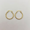 Candonga troquelada mediana  Oro amarillo 2,05 Gr / 2,5 Cm