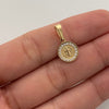 Dije It san benito circones rededor Oro amarillo 18k +3 / 1 Gr / 1,71 Cm