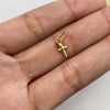 Dije mini cruz lisa Oro amarillo 18k 0,25 Gr / 5,1 mm / 1,5 Cm