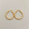 Candonga Entorchada Oro amarillo 18k 2,1 Gr / 2,8 Cm