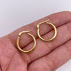 Candonga Lisa Oro amarillo 18k 1,62 Gr / 2 Cm