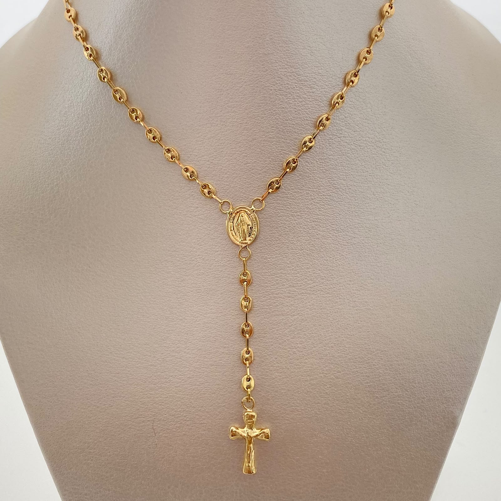 Rosario Gc Virgen Milagrosa Oro amarillo 18k 6,90 Gr / 3,4 mm / 60 Cm Broche 0,40