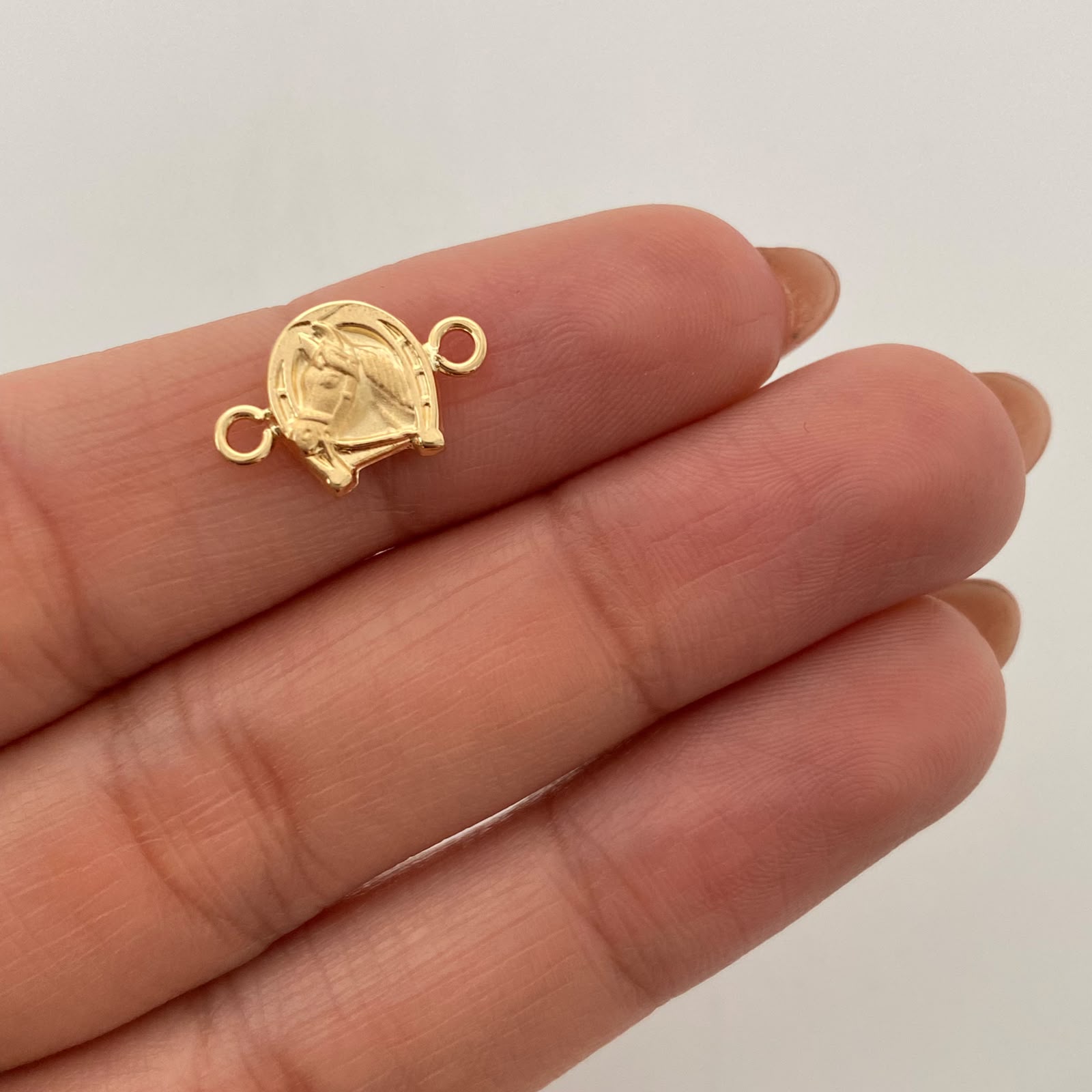Herraje Herradura de Caballo Oro amarillo 18k 0,55 Gr / 1,5 Cm