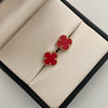 Topos It trebol rojo Oro amarillo 18k +4 / 2 Gr / 9,,9 mm