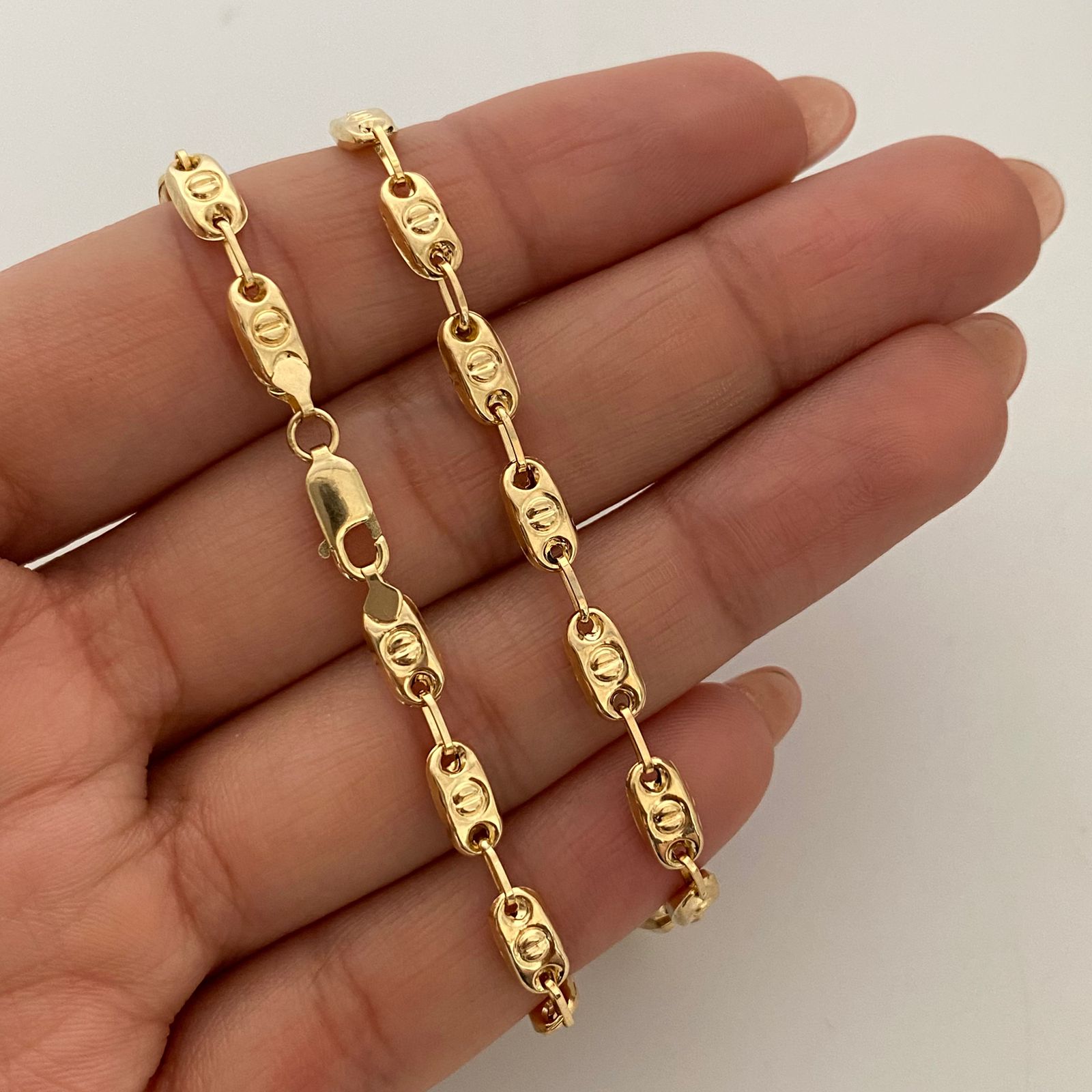 Cadena Rustica Oro amarillo 18k 8,40 Gr / 4,2 mm / 60 Cm Broche 0,60