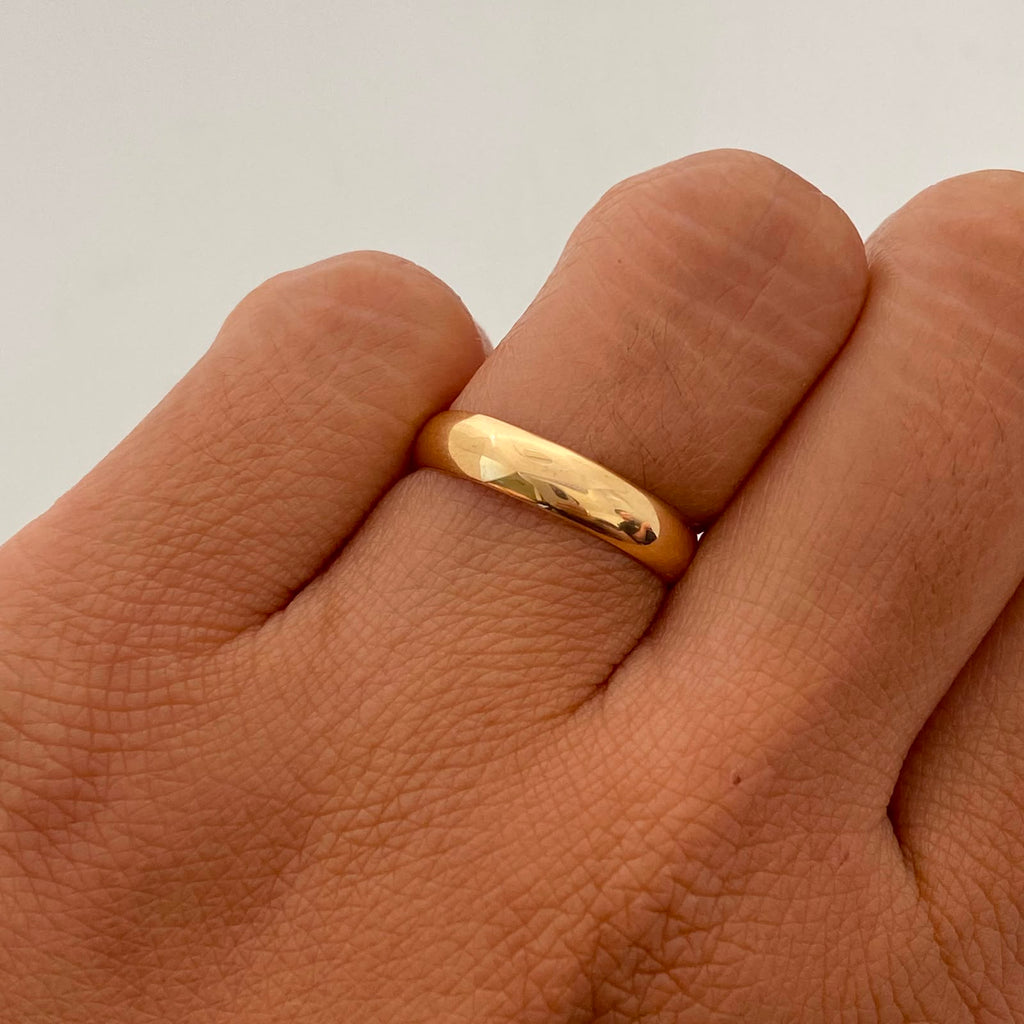 Anillo Argolla lisa de Matrimonio Oro amarillo 18k / Talla 6 / 2,4 Gr / 3,7 mm