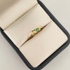 Anillo Dios esmeralda (Joya) Oro amarillo 18k / Talla 6 3/4 / 0,75 Gr