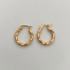 Candonga Entorchada Oro amarillo 18k 1,05 Gr / 1,5 Cm